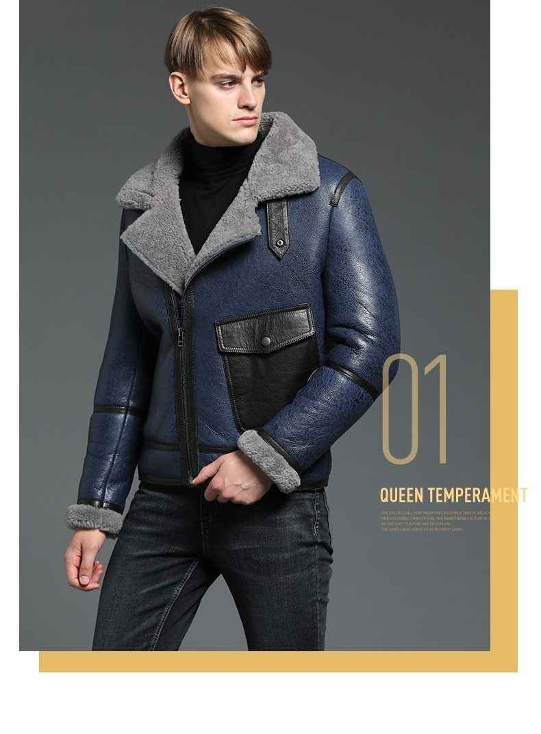 New Genuine Sheep Shearling Jacket Young Man real Sheep Skin Coat Male Winter Jacket Blue Men Fur Gentlemen Casual Overcoat style 1 black XL 3 120 11zon New Genuine Sheep Shearling Jacket Young Man real Sheep Skin Coat Male Winter Jacket Blue Men Fur Gentlemen Casual Overcoat style 1 black XL 3 120 11zon