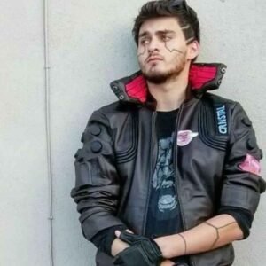 Cyber2077punk Samurai Bomber Leather Jacket New Arrival !!!