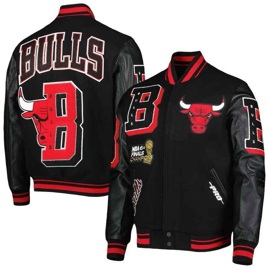 Chicago Bull Mashup Varsity Letterman All Season Light Weight Breathable Bomber Chicago Bull Mashup Varsity Letterman All Season Light Weight Breathable Bomber