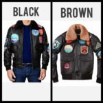 Top Gun Tom Cruise Men's Real Leather Jacket Bomber Flight Aviator Pete Pilot !!