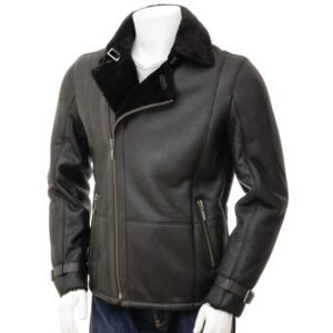 Mens Leather Sheepskin Shearling 09