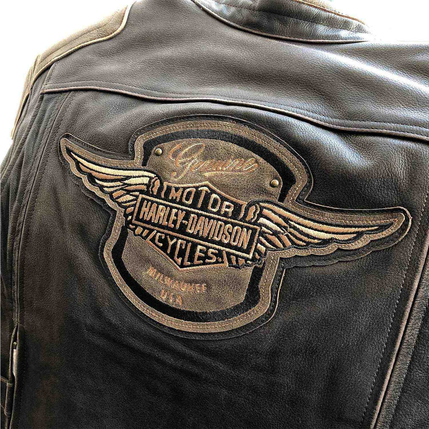 harley davidson limited edition triple vent system antique brown leather jacket 3 1 49 11zon harley davidson limited edition triple vent system antique brown leather jacket 3 1 49 11zon