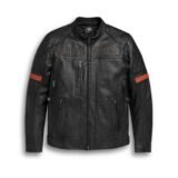 mens harley davidson vanocker triple vent system leather jacket 2 24 11zon