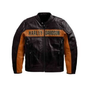 mens new victoria lane harley davidson biker leather jacket 12 11zon
