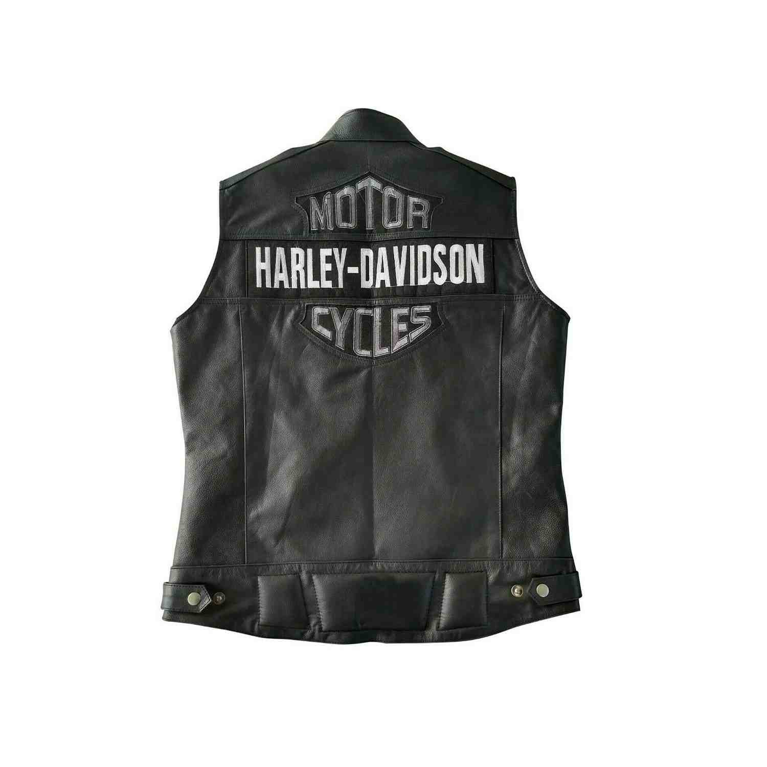 mens real leather harley davidson vest cafe racer upper 10 11zon mens real leather harley davidson vest cafe racer upper 10 11zon