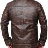 Angus MacGyver Distressed Leather Brown Jacket 1