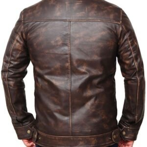 Angus MacGyver Distressed Leather Brown Jacket 1