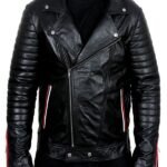 Blue Valentine Ryan Gosling Leather Biker Jacket Black 01