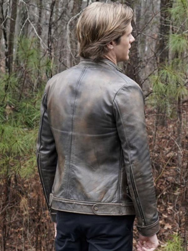 Brown Distressed Leather Jacket worn by Angus in MacGyver 1 Brown Distressed Leather Jacket worn by Angus in MacGyver 1