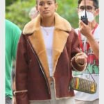 Gossip Girl Julien Calloway Shearling Leather Jacket