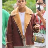Gossip Girl Julien Calloway Shearling Leather Jacket
