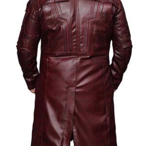 Guardians Of The Galaxy Star Lord Chris Pratt Leather Trench Coat 02