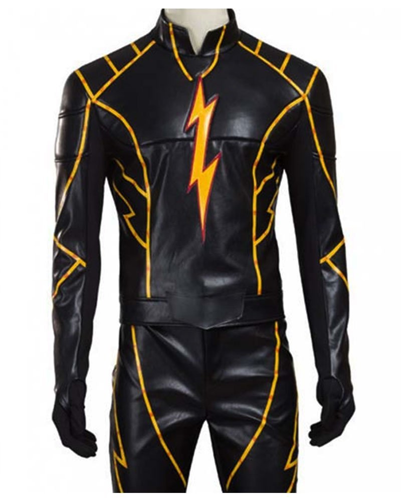 Todd Lasance The Flash Rival Black Racer Leather Jacket Todd Lasance The Flash Rival Black Racer Leather Jacket