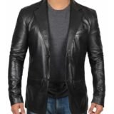 Carter Men’s Lambskin Leather Blazer – Smart 2-Button Jacket | Mad Skinwear