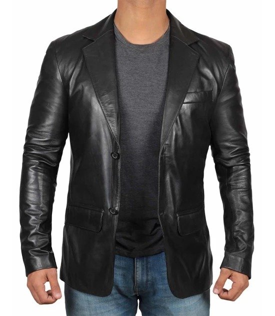 WhatsApp Image 2024 06 18 at 2.58.28 PM Carter Men’s Lambskin Leather Blazer – Smart 2-Button Jacket | Mad Skinwear