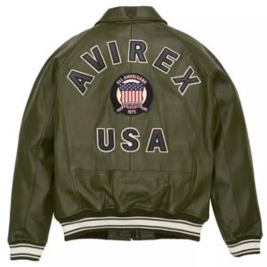 American Flight Jacket in Olive | Premium Leather