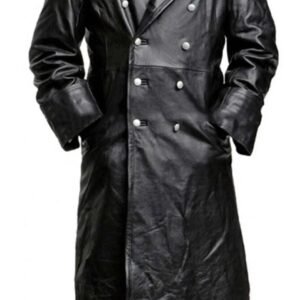 German WW2 Officer Trench Coat – Real Leather Military Style | Mad Skinwear