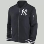 Men’s Yankees Zip Bomber Jacket – Black Edition
