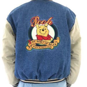 Vintage 90s Winnie the Pooh Denim Varsity Jacket – Disney Loyal & True | Mad Skinwear