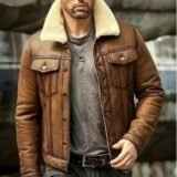 Brown Flying Pilot Bomber Jacket – Real Leather & Fur