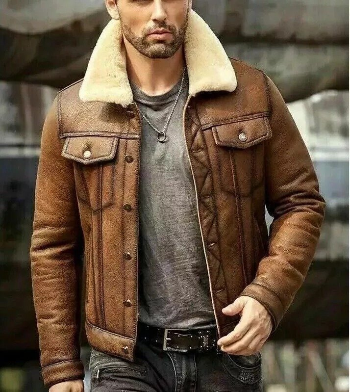 WhatsApp Image 2024 12 14 at 19.01.52 Brown Flying Pilot Bomber Jacket – Real Leather & Fur