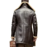 Sheepskin Leather Trench Coat Shearling Winter