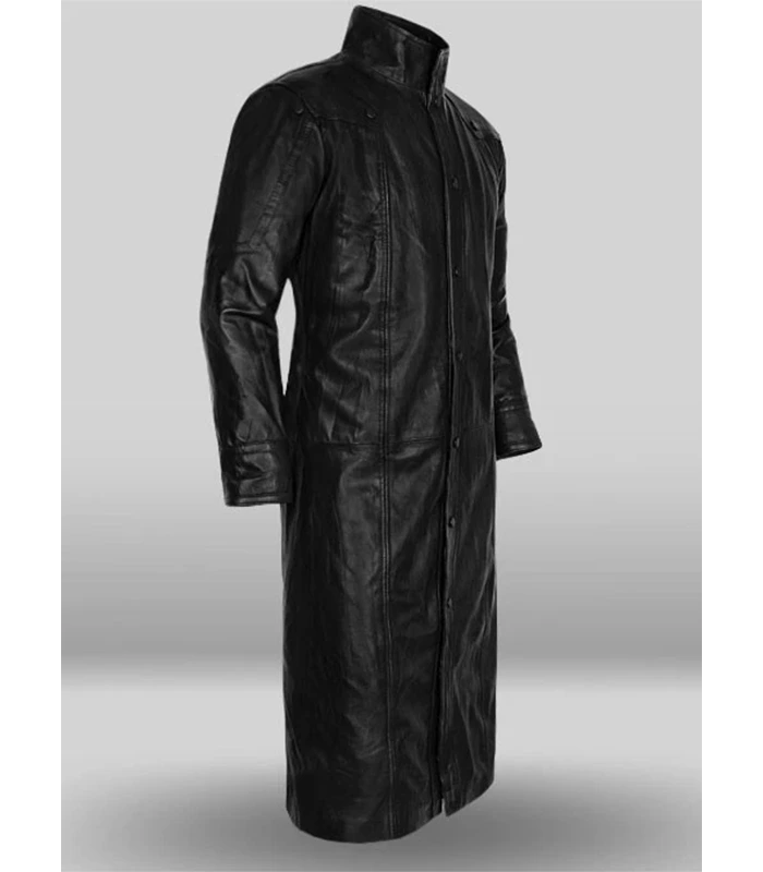Avengers Nick Fury Trench Coat – Black Leather Costume Jacket Avengers Nick Fury Trench Coat – Black Leather Costume Jacket