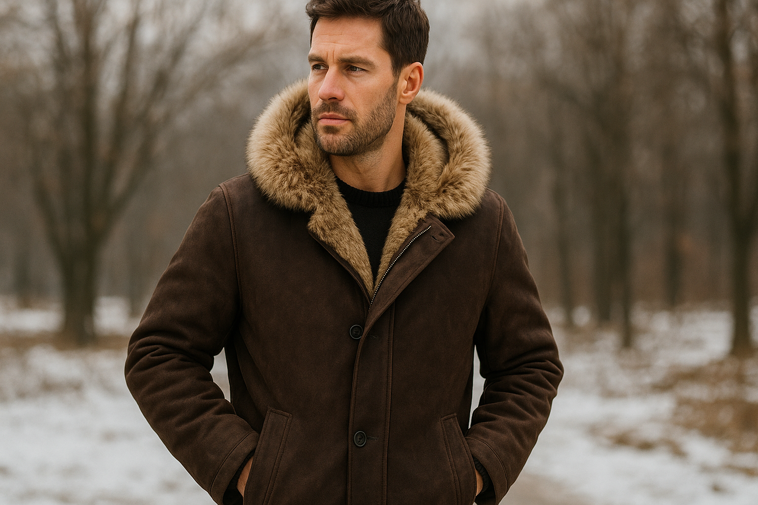 coat fur mens