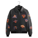 Kith & AVIREX Knicks Leather Jacket Icon Patch Streetwear Bomber