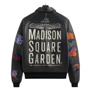 Kith x Avirex MSG Leather Jacket Knicks & Rangers NYC Sports Icon