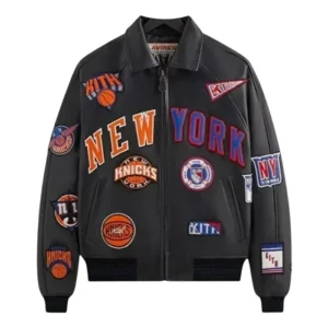 Kith x Avirex MSG Leather Jacket Knicks & Rangers NYC Sports Icon Bomber