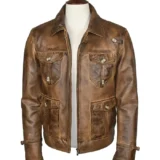 Men’s The Expendables 2 Film Jason Statham Real Leather Jacket