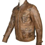 Men’s The Expendables 2 Film Jason Statham Real Leather Jacket 1
