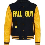 Ryan Gosling The Fall Guy Varsity Jacket – Black and Yellow Wool
