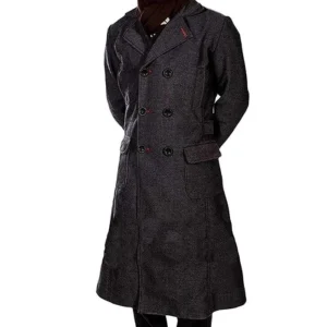 Sherlock Holmes Benedict Cumberbatch Winter Men's Black Wool Trench