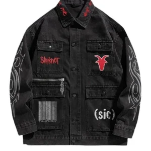 Materials Denim Slipknot Inspired Heavy Metal Denim Jacket – Unisex Streetwear (3)