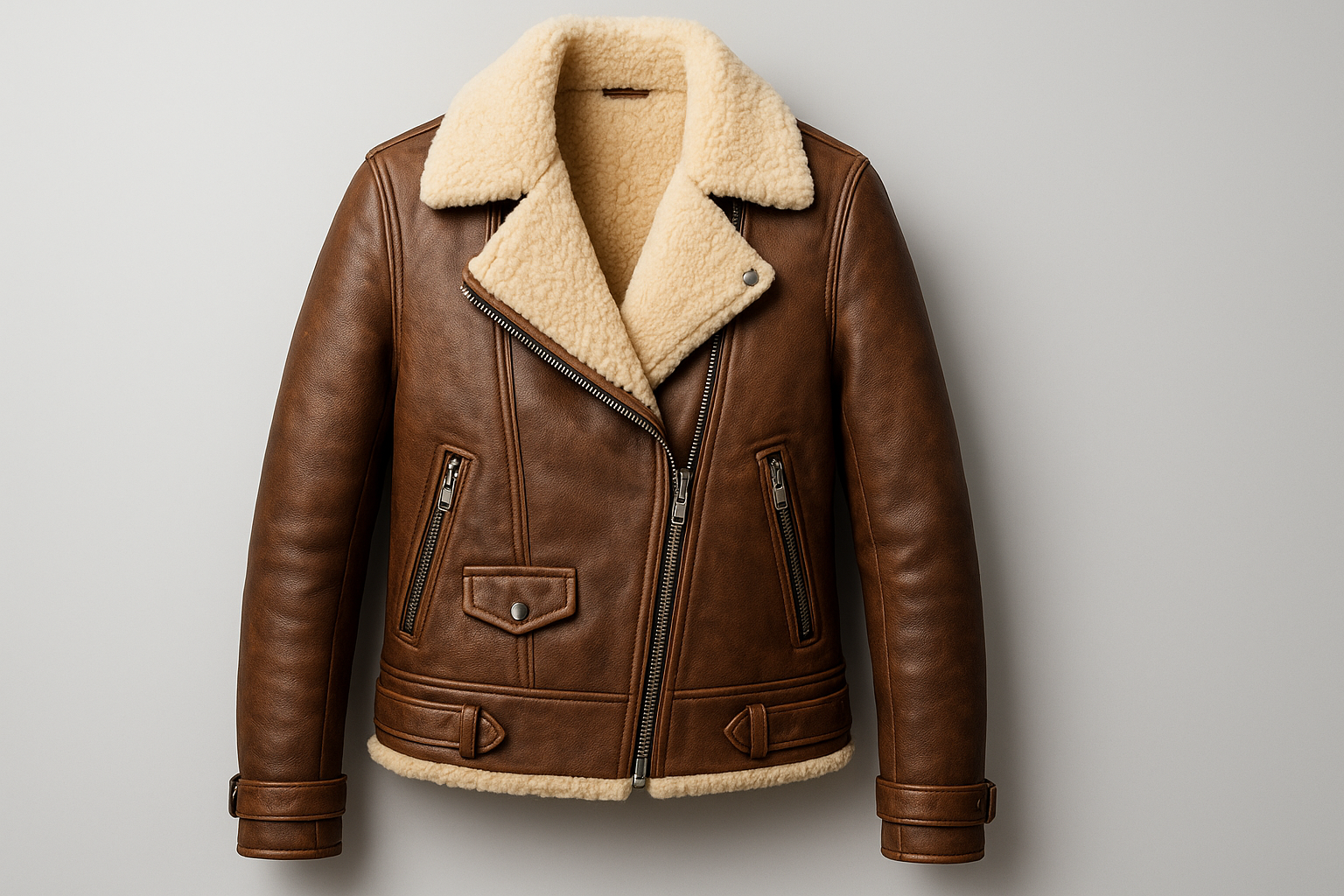 aviator jacket brown leather