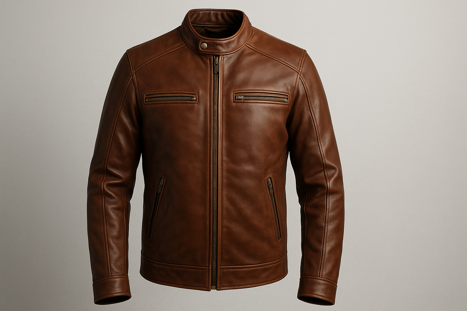 leather jacket for men brown colour