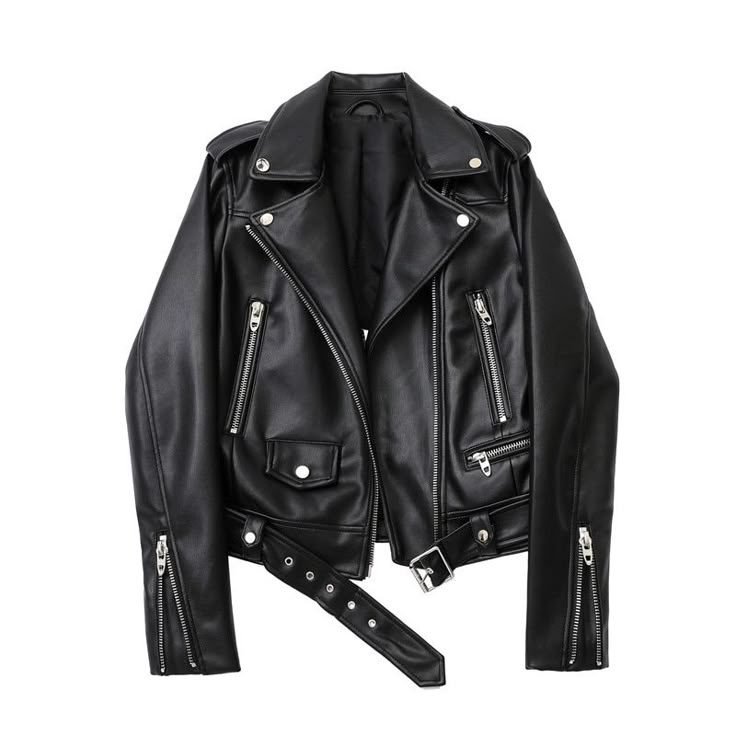 Female Black Leather Jacket – Classic & Stylish