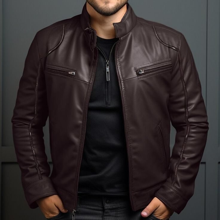 Buy Brown Leather Jacket Online